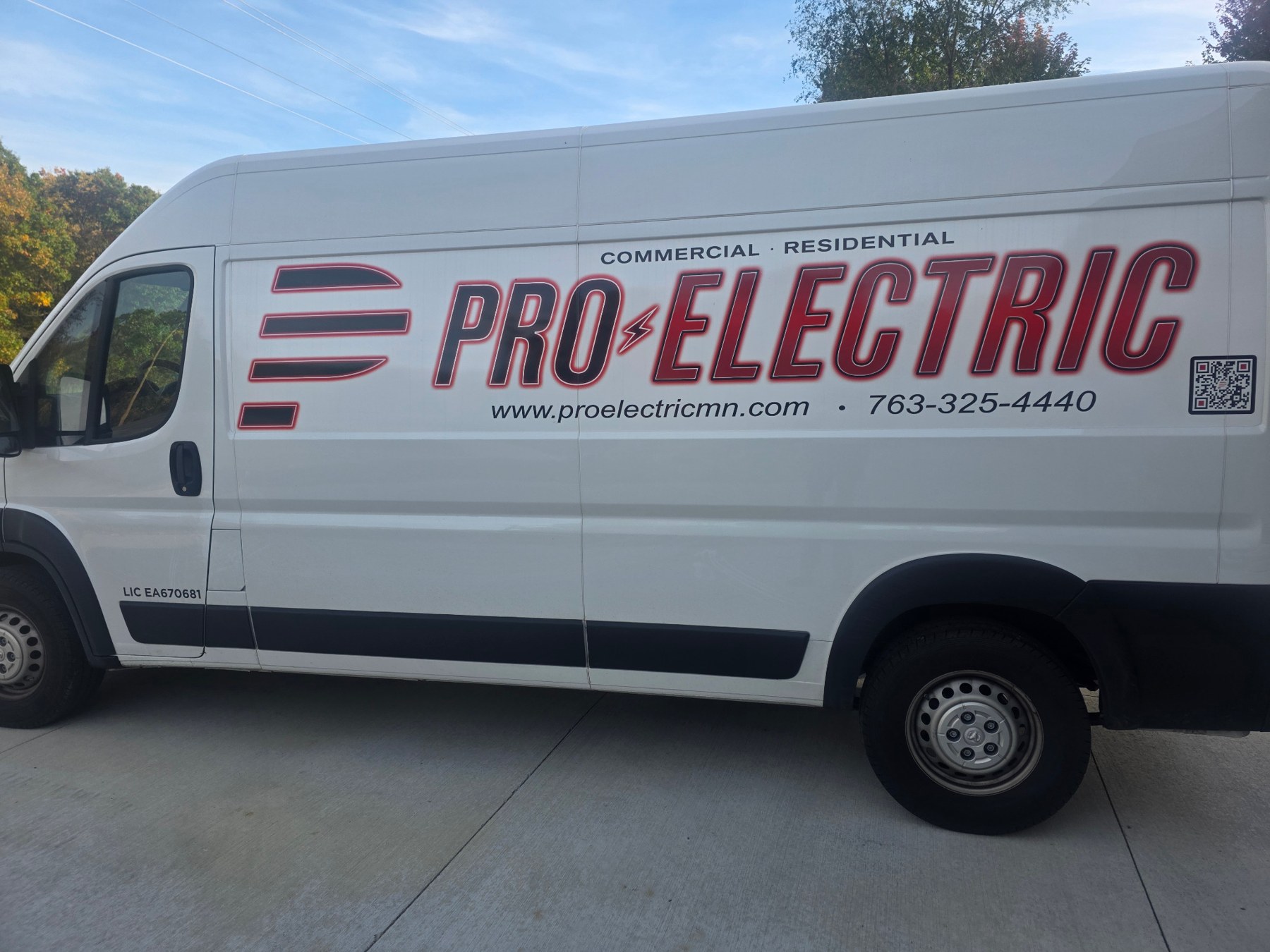 Pro Electric branded service van